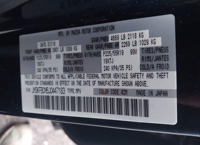 Photo 9 of 2018 Mazda Cx-5 TOURING (VIN JM3KFBCM6J0447183)