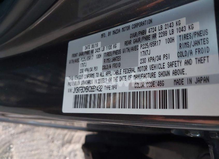 Photo 9 of 2019 Mazda Cx-5 TOURING (VIN JM3KFBCM6K0661432)