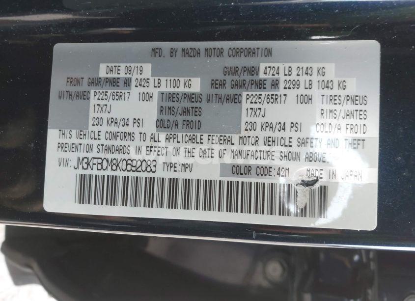 Photo 9 of 2019 Mazda Cx-5 TOURING (VIN JM3KFBCM8K0692083)