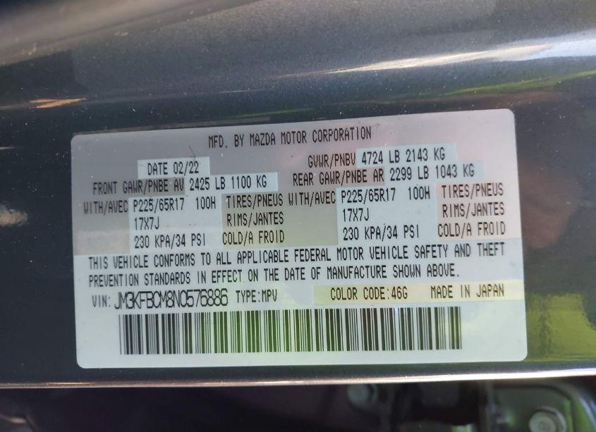 Photo 9 of 2022 Mazda Cx-5 2.5 S PREFERRED (VIN JM3KFBCM8N0576886)