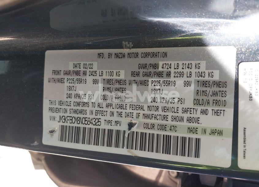 Photo 9 of 2022 Mazda Cx-5 2.5 S CARBON EDITION (VIN JM3KFBCM8N0584325)