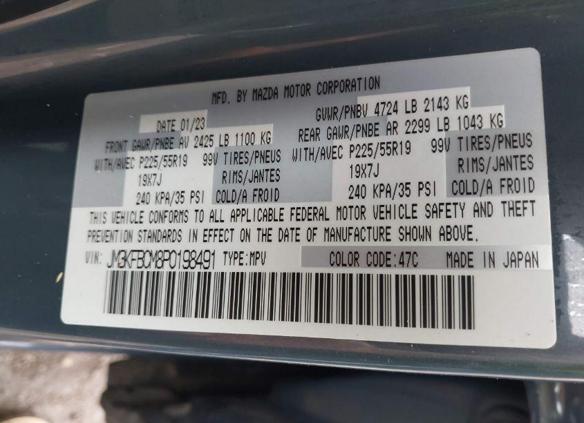 Photo 9 of 2023 Mazda Cx-5 2.5 S CARBON EDITION (VIN JM3KFBCM8P0198491)