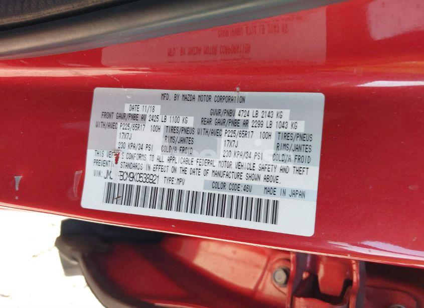 Photo 9 of 2019 Mazda Cx-5 TOURING (VIN JM3KFBCM9K0538921)