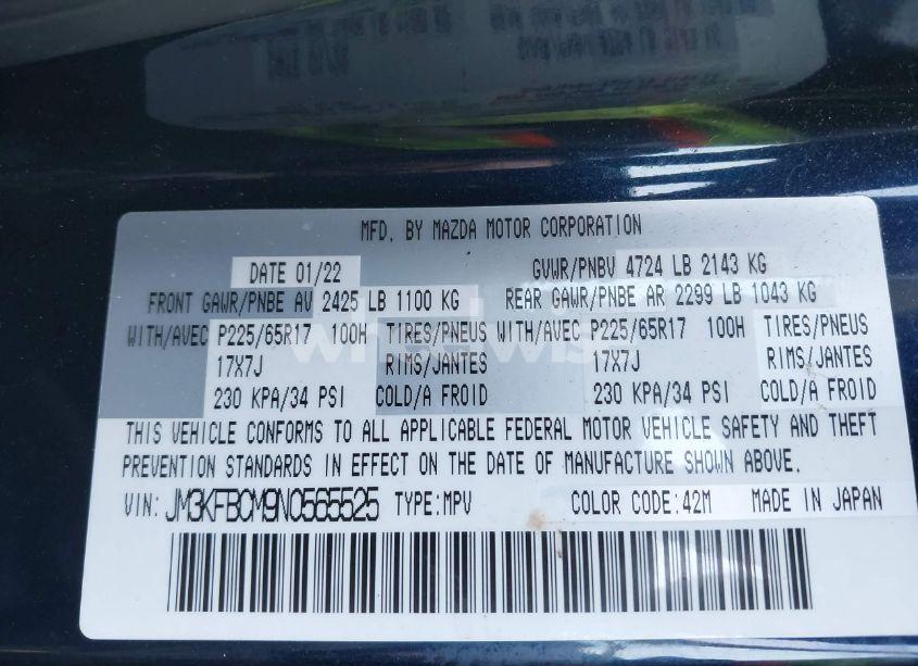 Photo 9 of 2022 Mazda Cx-5 2.5 S PREFERRED (VIN JM3KFBCM9N0565525)