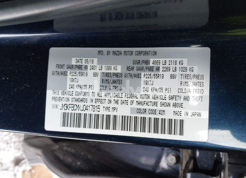 Photo 9 of 2018 Mazda Cx-5 TOURING (VIN JM3KFBCMXJ0417815)