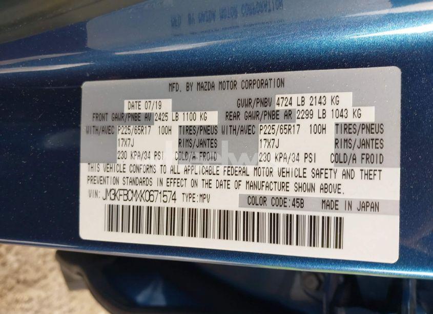 Photo 9 of 2019 Mazda Cx-5 TOURING (VIN JM3KFBCMXK0671574)