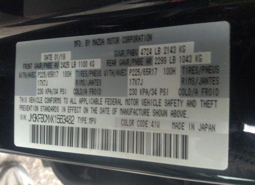 Photo 9 of 2019 Mazda Cx-5 TOURING (VIN JM3KFBCMXK1563482)