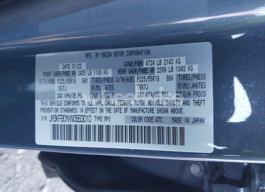 Photo 9 of 2022 Mazda Cx-5 2.5 S CARBON EDITION (VIN JM3KFBCMXN0563010)