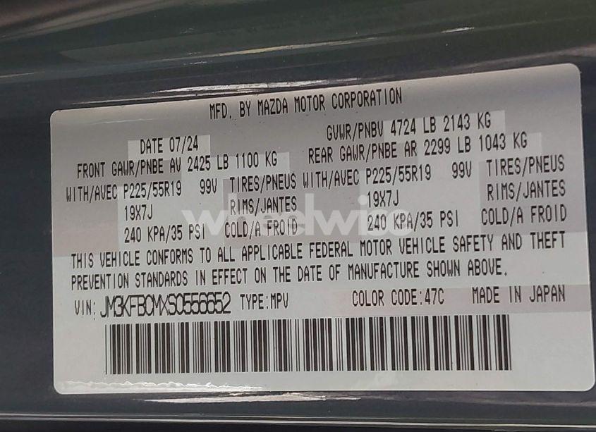 Photo 9 of 2025 Mazda Cx-5 2.5 S CARBON EDITION (VIN JM3KFBCMXS0556652)