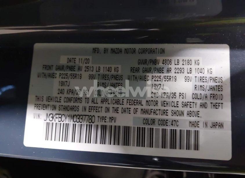 Photo 9 of 2021 Mazda Cx-5 CARBON EDITION TURBO (VIN JM3KFBCY1M0337780)