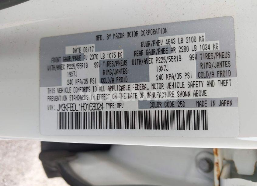 Photo 9 of 2017 Mazda Cx-5 GRAND TOURING (VIN JM3KFBDL1H0163024)