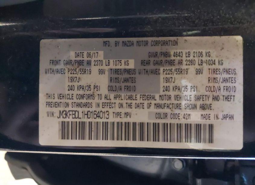 Photo 9 of 2017 Mazda Cx-5 GRAND TOURING (VIN JM3KFBDL1H0164013)