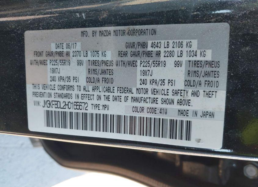 Photo 9 of 2017 Mazda Cx-5 GRAND TOURING (VIN JM3KFBDL2H0165672)