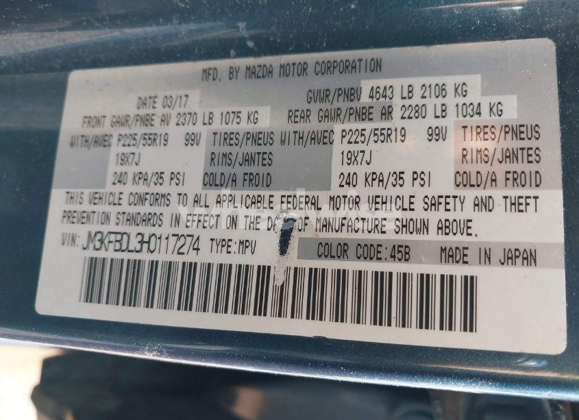 Photo 9 of 2017 Mazda Cx-5 GRAND TOURING (VIN JM3KFBDL3H0117274)