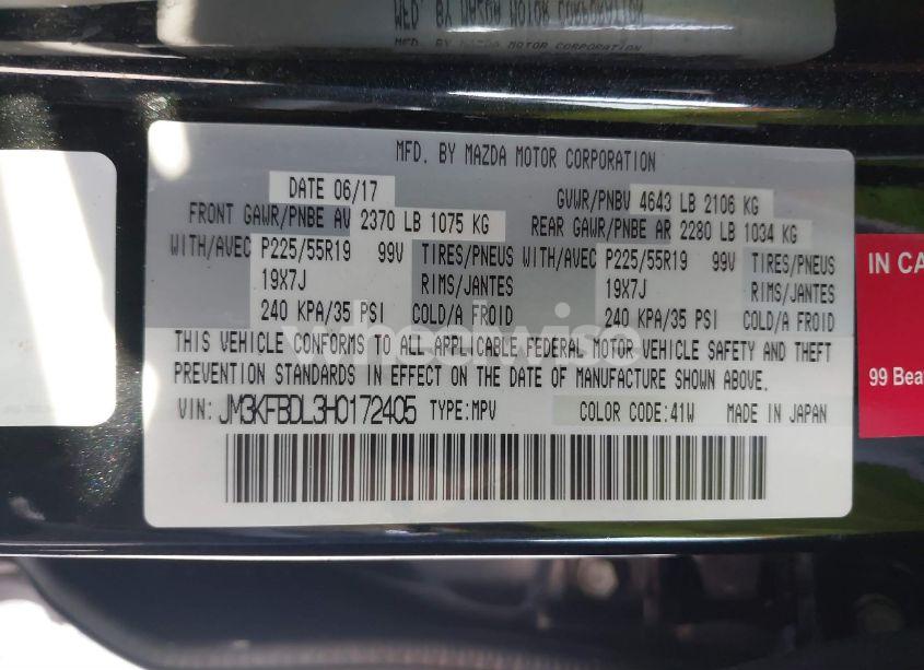 Photo 9 of 2017 Mazda Cx-5 GRAND TOURING (VIN JM3KFBDL3H0172405)