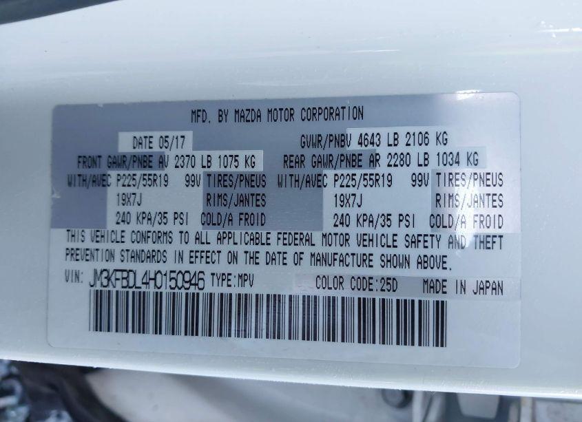 Photo 9 of 2017 Mazda Cx-5 GRAND TOURING (VIN JM3KFBDL4H0150946)