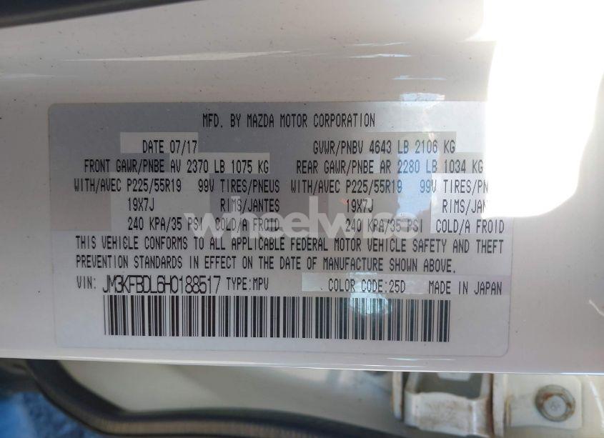 Photo 9 of 2017 Mazda Cx-5 GRAND SELECT (VIN JM3KFBDL6H0188517)