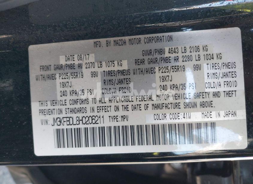 Photo 9 of 2017 Mazda Cx-5 GRAND TOURING (VIN JM3KFBDL8H0206211)