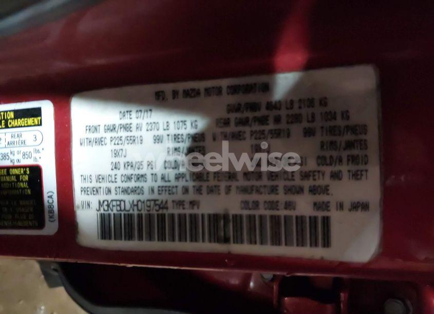 Photo 9 of 2017 Mazda Cx-5 GRAND TOURING (VIN JM3KFBDLXH0197544)