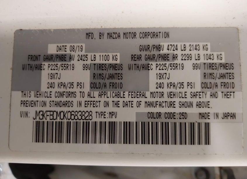Photo 9 of 2019 Mazda Cx-5 GRAND TOURING (VIN JM3KFBDM0K0683828)