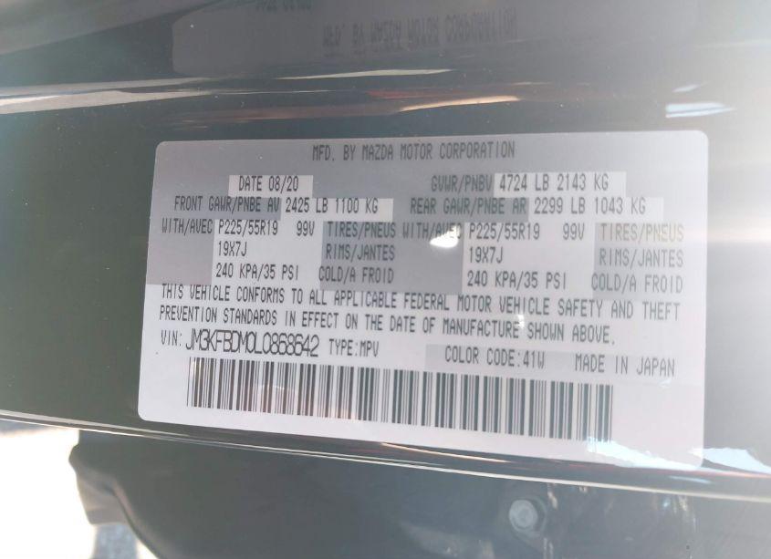 Photo 9 of 2020 Mazda Cx-5 GRAND TOURING (VIN JM3KFBDM0L0868642)