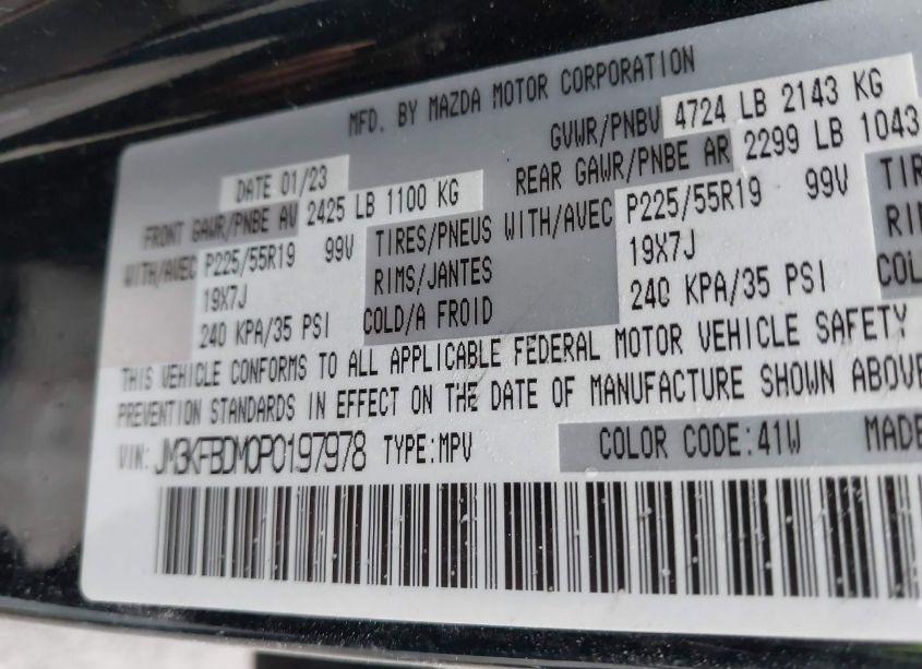 Photo 9 of 2023 Mazda Cx-5 2.5 S PREMIUM (VIN JM3KFBDM0P0197978)