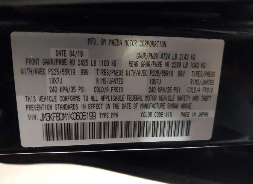 Photo 9 of 2019 Mazda Cx-5 GRAND TOURING (VIN JM3KFBDM1K0605199)
