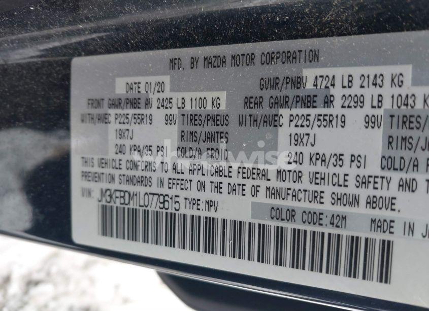 Photo 9 of 2020 Mazda Cx-5 GRAND TOURING (VIN JM3KFBDM1L0779615)