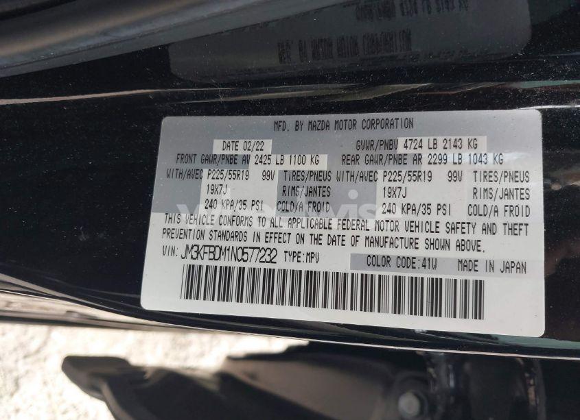 Photo 9 of 2022 Mazda Cx-5 2.5 S PREMIUM (VIN JM3KFBDM1N0577232)