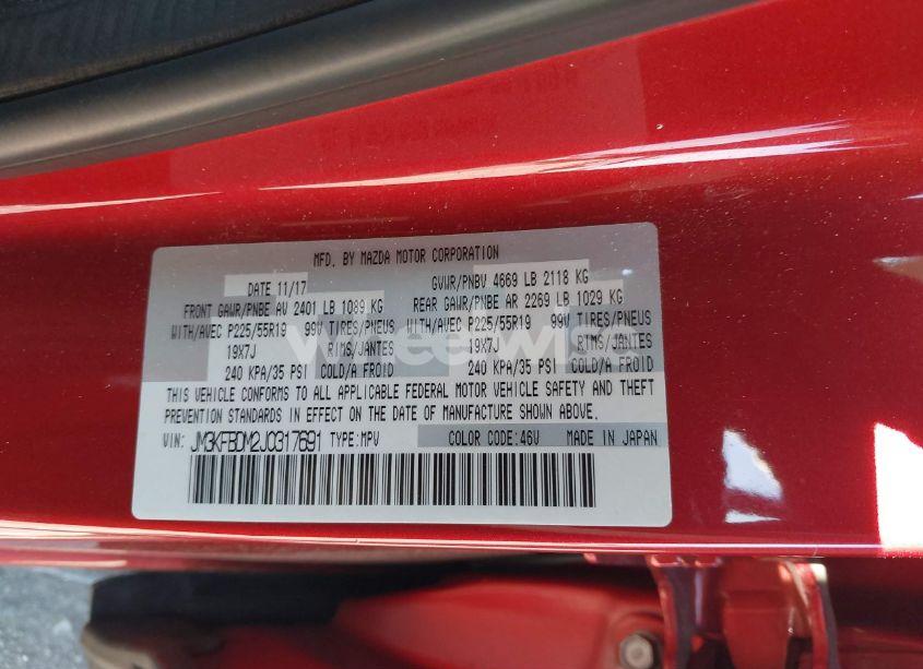 Photo 9 of 2018 Mazda Cx-5 GRAND TOURING (VIN JM3KFBDM2J0317691)