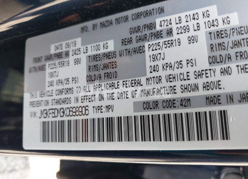 Photo 9 of 2019 Mazda Cx-5 GRAND TOURING (VIN JM3KFBDM3K0698906)