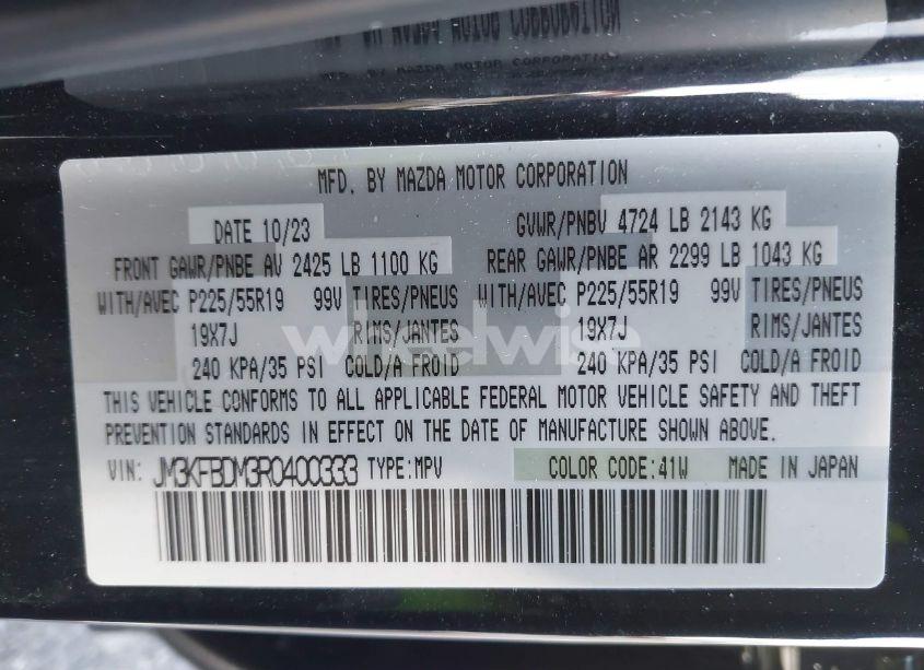 Photo 9 of 2024 Mazda Cx-5 2.5 S PREMIUM (VIN JM3KFBDM3R0400333)