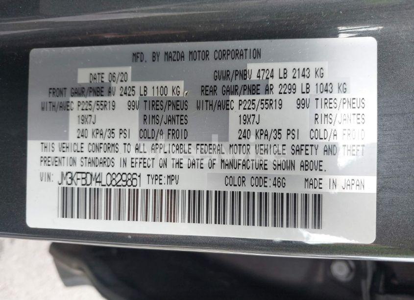 Photo 9 of 2020 Mazda Cx-5 GRAND TOURING (VIN JM3KFBDM4L0829861)