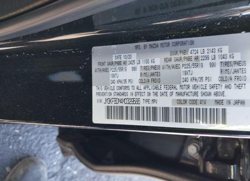 Photo 9 of 2021 Mazda Cx-5 GRAND TOURING (VIN JM3KFBDM4M0329586)