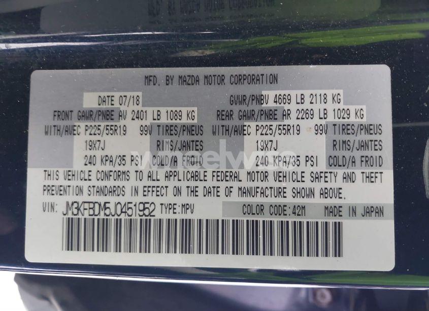 Photo 9 of 2018 Mazda Cx-5 GRAND TOURING (VIN JM3KFBDM5J0451952)