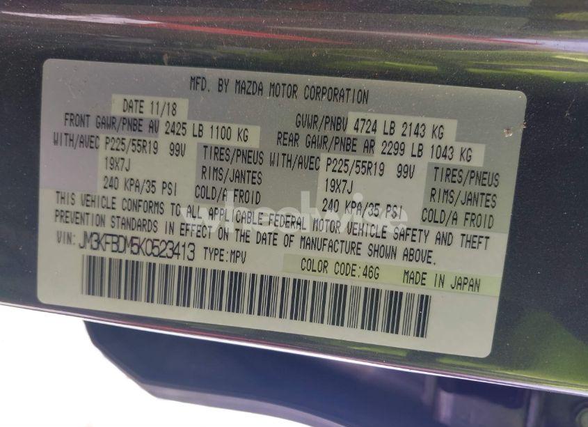 Photo 9 of 2019 Mazda Cx-5 GRAND TOURING (VIN JM3KFBDM5K0523413)