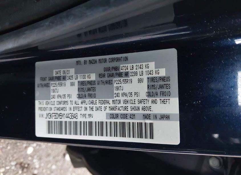 Photo 9 of 2021 Mazda Cx-5 GRAND TOURING (VIN JM3KFBDM5M1443848)