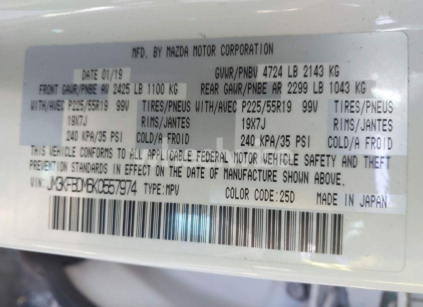 Photo 9 of 2019 Mazda Cx-5 GRAND TOURING (VIN JM3KFBDM6K0557974)