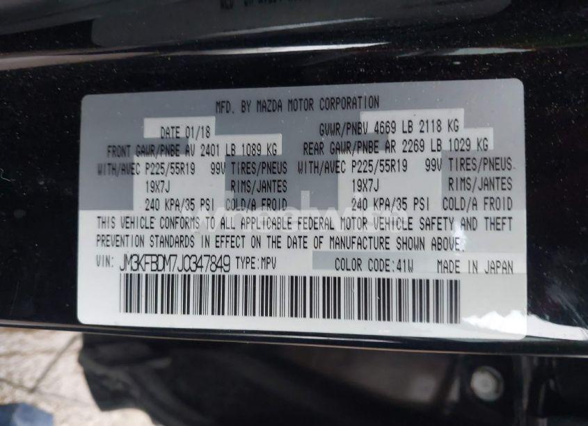 Photo 9 of 2018 Mazda Cx-5 GRAND TOURING (VIN JM3KFBDM7J0347849)