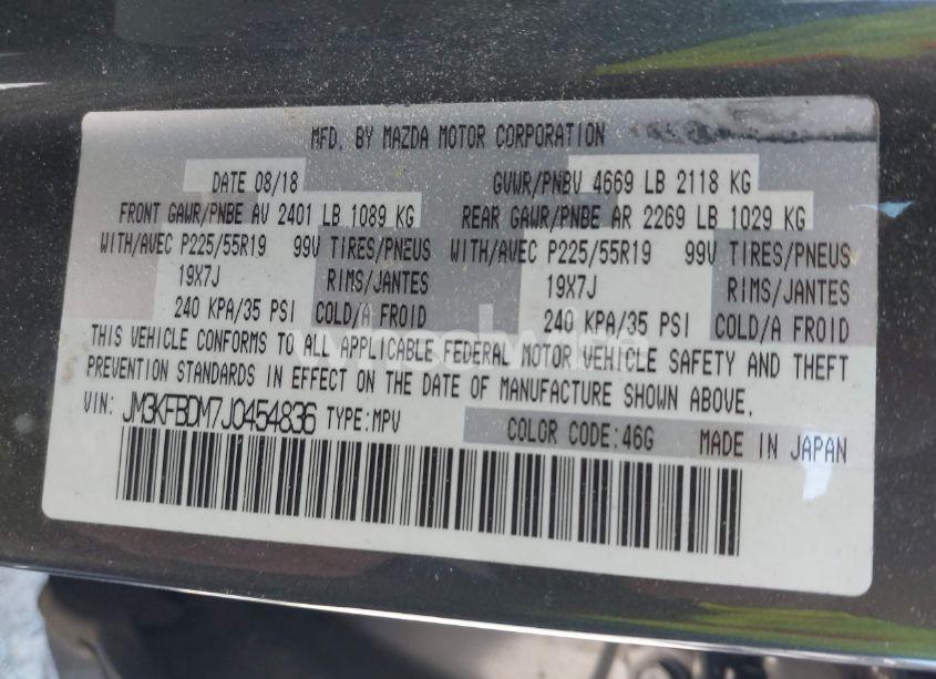 Photo 9 of 2018 Mazda Cx-5 GRAND TOURING (VIN JM3KFBDM7J0454836)