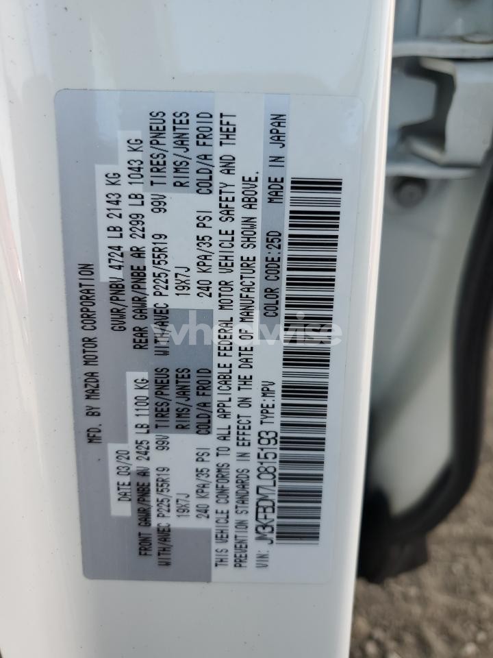 Photo 12 of 2020 MAZDA CX-5 GRAND TOURING (VIN JM3KFBDM7L0815193)