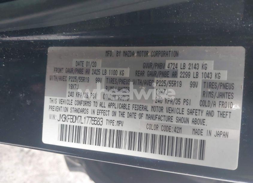 Photo 9 of 2020 Mazda Cx-5 GRAND TOURING (VIN JM3KFBDM7L1776583)