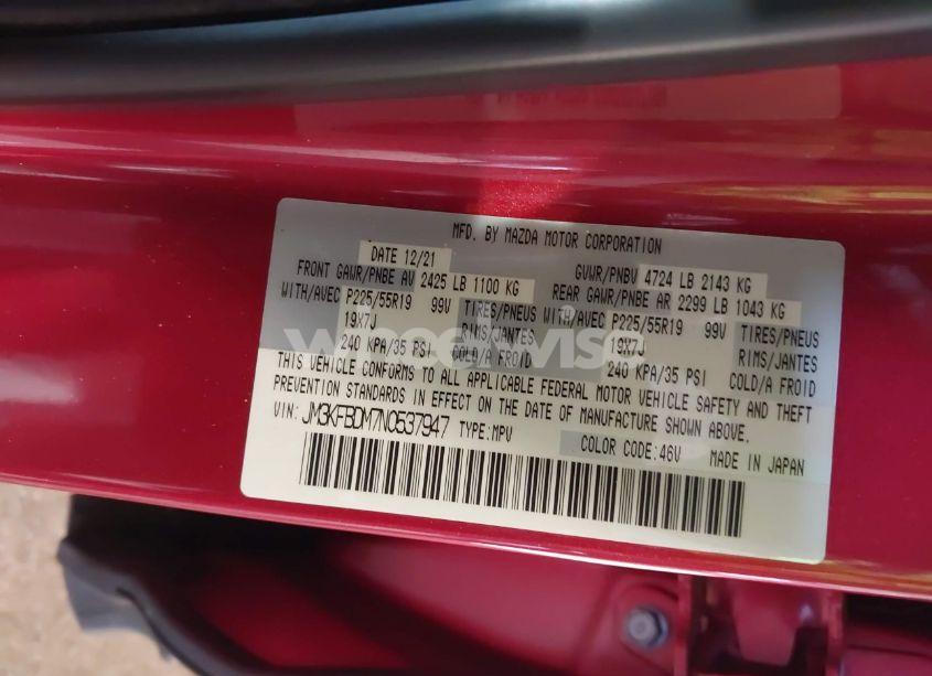 Photo 9 of 2022 Mazda Cx-5 2.5 S PREMIUM (VIN JM3KFBDM7N0537947)