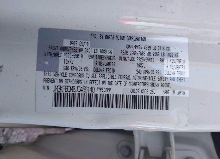 Photo 9 of 2018 Mazda Cx-5 GRAND TOURING (VIN JM3KFBDM8J0466140)