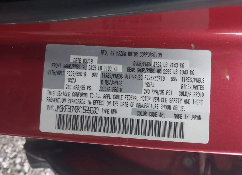 Photo 9 of 2019 Mazda Cx-5 GRAND TOURING (VIN JM3KFBDM8K1599380)