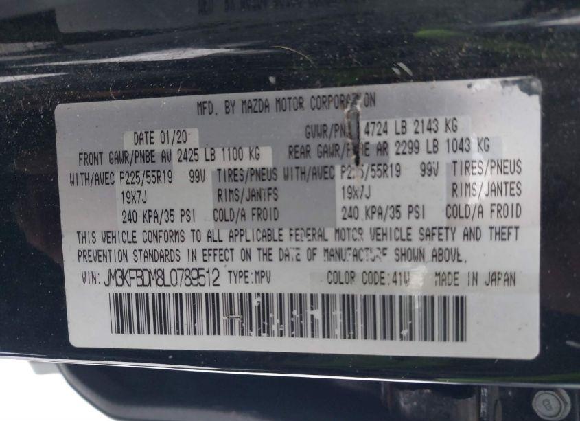 Photo 9 of 2020 Mazda Cx-5 GRAND TOURING (VIN JM3KFBDM8L0789512)