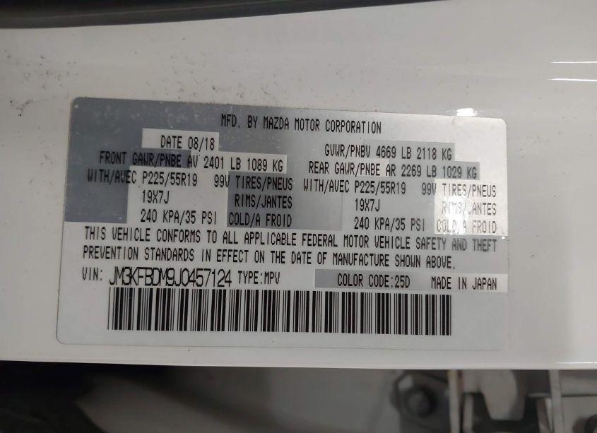 Photo 9 of 2018 Mazda Cx-5 GRAND TOURING (VIN JM3KFBDM9J0457124)