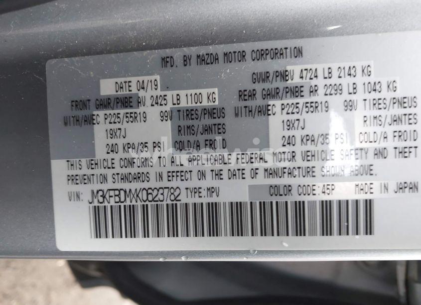 Photo 9 of 2019 Mazda Cx-5 GRAND TOURING (VIN JM3KFBDMXK0623782)