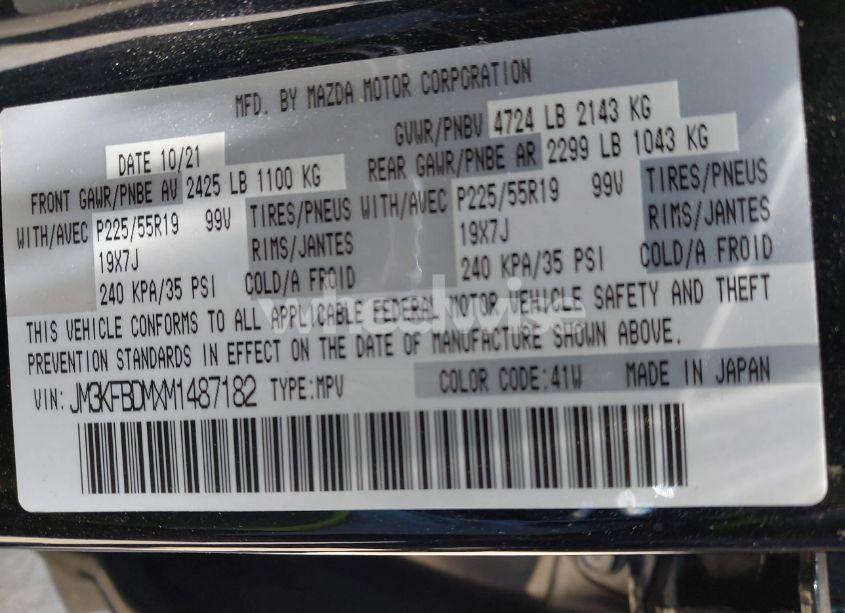 Photo 9 of 2021 Mazda Cx-5 GRAND TOURING (VIN JM3KFBDMXM1487182)