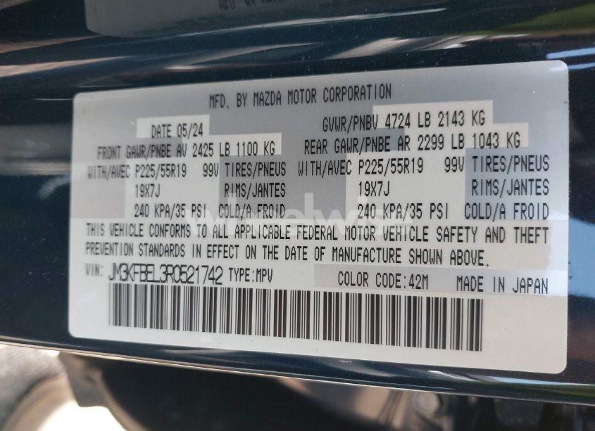 Photo 9 of 2024 Mazda Cx-5 2.5 S PREMIUM PLUS (VIN JM3KFBEL3R0521742)